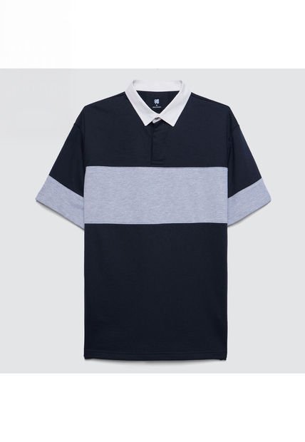 Polo Para Hombre Cuello Maquina Sin Bolsillo Color Negro Marca Ostu #60110586