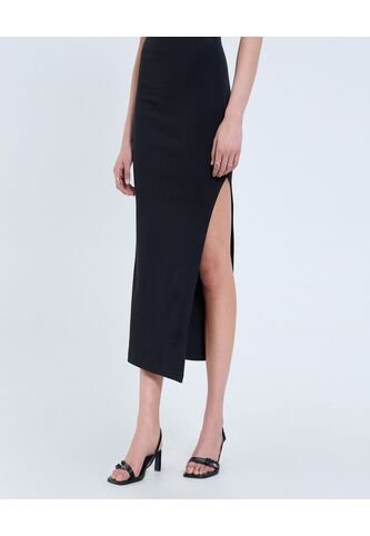 Falda Para Mujer Largo Color Negro Marca Ostu #40140169 Ostu