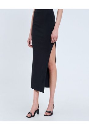 Falda Para Mujer Largo Color Negro Marca Ostu #40140169