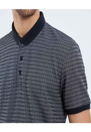 Polo Para Hombre Cuello Tejido Sin Bolsillo Color Negro Marca Ostu #60110758