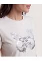 Camiseta  Para Mujer Manga Corta Cuello Redondo Color Blanco Marca Ostu #40092734 de Ostu