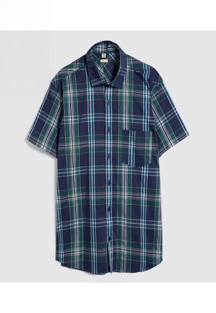 Camisa Para Hombre Manga Corta Con Bolsillo Color Verde  Marca Ostu #60010718