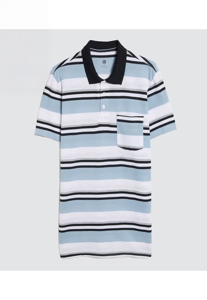 Polo Para Hombre Cuello Tejido Con Bolsillo Color Blanco Marca Ostu #60110636