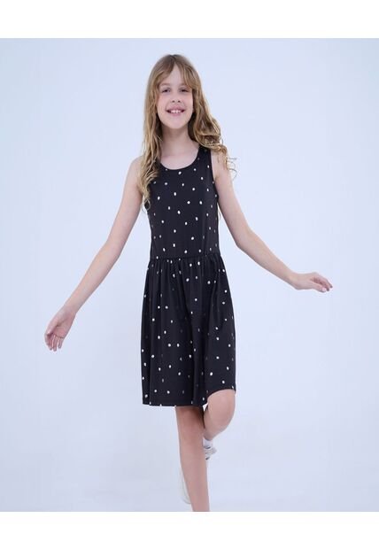 Vestido Para Niña Manga Sisa Color Negro Marca Ostu #90170064