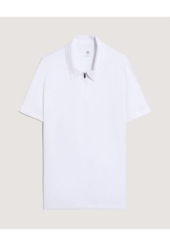 Polo  Para Hombre Cuello Maquina Sin Bolsillo Color Blanco Marca Ostu #60110886 Ostu