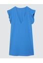 Blusa Mujer Ostu M/C Azul Poliéster 40120719-75168 de Ostu