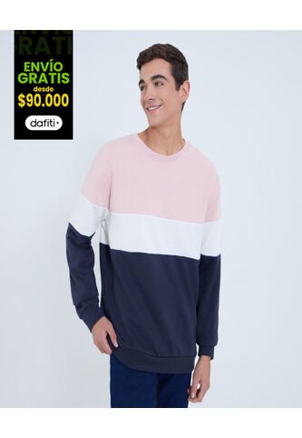 Buzo Para Hombre Cuello Redondo Color Rosa Marca Ostu #60060496 Ostu