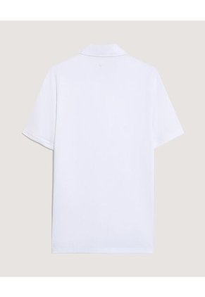 Polo  Para Hombre Cuello Maquina Sin Bolsillo Color Blanco Marca Ostu #60110886