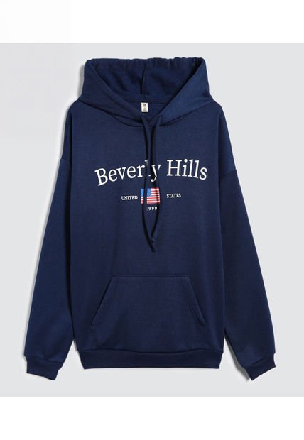 Buzo Para Mujer Hoodie Color Azul  Marca Ostu #40060352