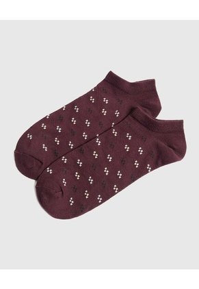 Medias Para Hombre Invisible Color Vino Marca Ostu #60980322