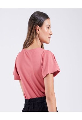 Camiseta Para Mujer Manga Corta Color Rosado  Marca Ostu #40091789