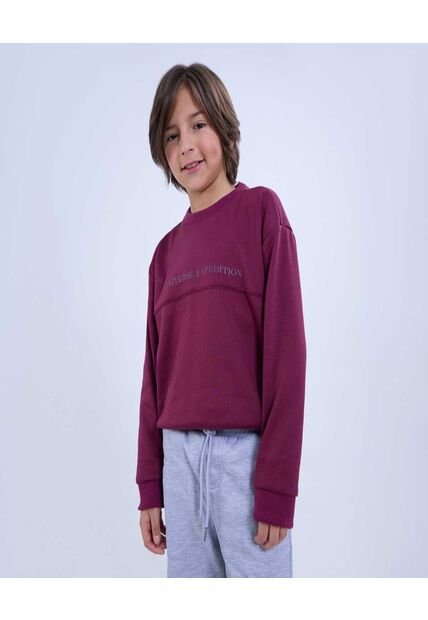 Buzo Para Niño Cuello Redondo Color Uva Marca Ostu #80060146