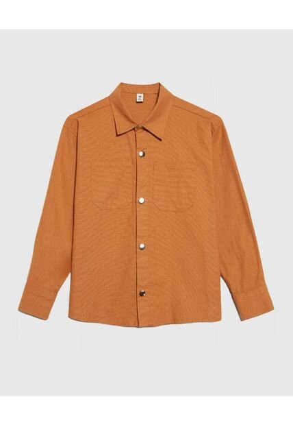 Camisa Para Niño Manga Larga Color Naranja Marca Ostu #80010053