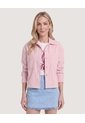 Chaqueta Sobrecamisa Pana  Para Mujer Rosa Ostu de Ostu