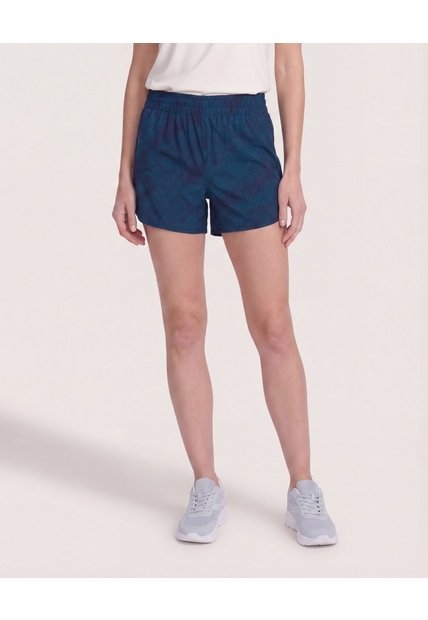Short Estampado Difuminado  Para Mujer Azul Ostu
