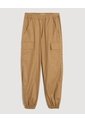 Pantalón Jogger Cargo Para Niña  Infantil Niña Café Ostu de Ostu