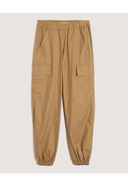 Pantalón Jogger Cargo Para Niña  Infantil Niña Café Ostu