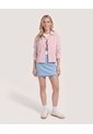 Chaqueta Sobrecamisa Pana  Para Mujer Rosa Ostu de Ostu