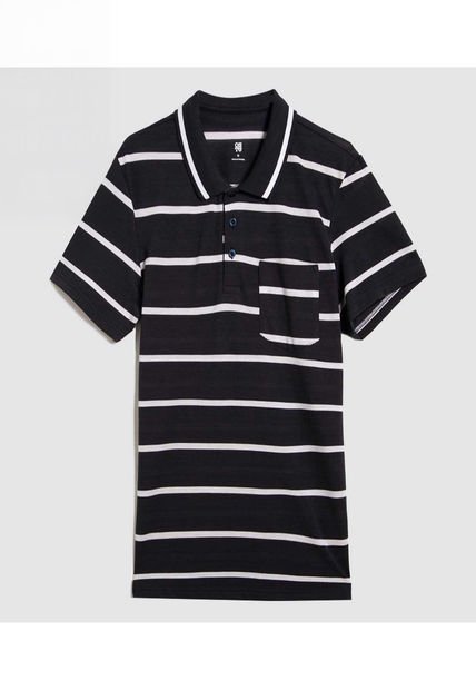 Polo Para Hombre Cuello Tejido Con Bolsillo Color Azul  Marca Ostu #60110680