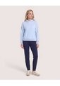 Hoodie Unicolor  Para Mujer Celeste Ostu de Ostu