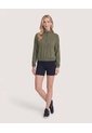 Buzo Half Zipper  Para Mujer Verde Ostu de Ostu