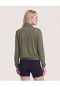Buzo Half Zipper  Para Mujer Verde Ostu de Ostu