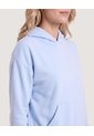 Hoodie Unicolor  Para Mujer Celeste Ostu de Ostu