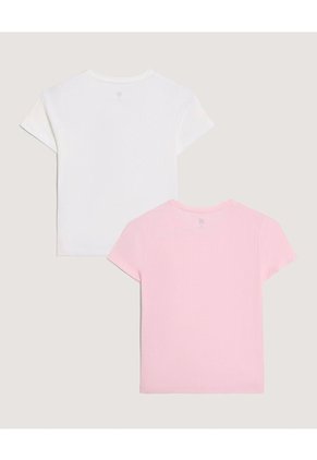 Camiseta Pack X2 Para Niña Infantil Niña Negro Ostu