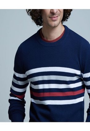 Saco Para Hombre Cuello Redondo Color Azul  Marca Ostu #60330035