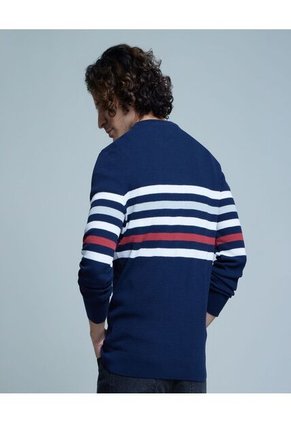Saco Para Hombre Cuello Redondo Color Azul  Marca Ostu #60330035