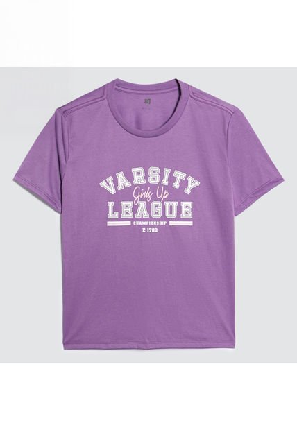 Camiseta Para Mujer Manga Corta Color Morado Marca Ostu #40092052