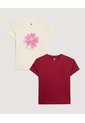 Duo De Camisetas Para Niña  Infantil Niña Negro Ostu de Ostu