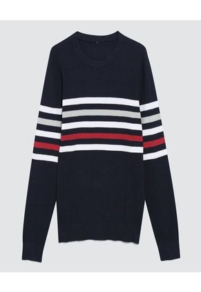 Saco Para Hombre Cuello Redondo Color Azul  Marca Ostu #60330035