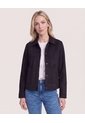 Chaqueta Con Bolsillos  Para Mujer Negro Ostu de Ostu