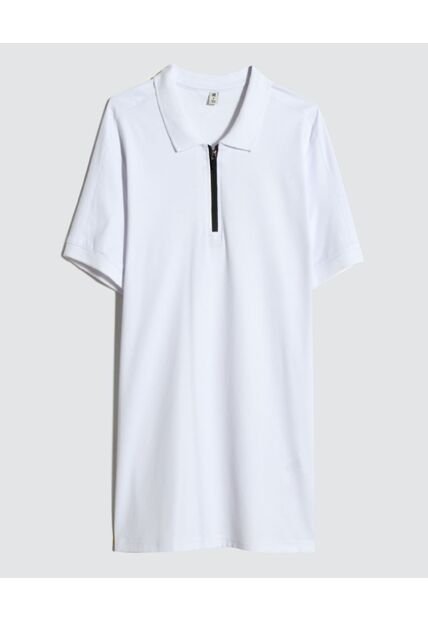 Polo Para Hombre Cuello Tejido Sin Bolsillo Color Blanco Marca Ostu #60110700