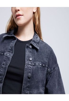 Chaqueta Para Mujer Trucker Color Negro Marca Ostu #40080211