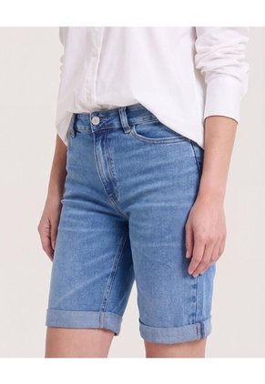 Bermuda Denim Para Mujer Azul Ostu