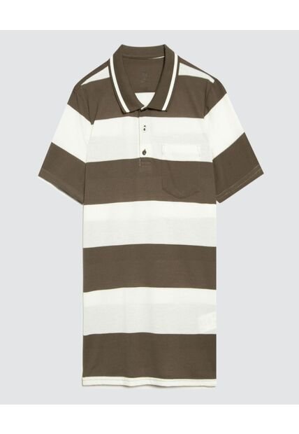 Polo Para Hombre Cuello Tejido Con Bolsillo Color Verde  Marca Ostu #60110682