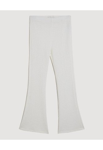 Pantalón Flare Texturizado Para Niña  Infantil Niña Crema Ostu Ostu