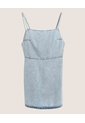 Vestido Corto Denim Tiras Delgadas  Para Mujer Azul Ostu de Ostu