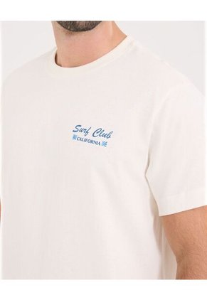 Camiseta Para Hombre Manga Corta Cuello Redondo Color Crema Marca Ostu #60091789