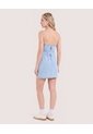 Vestido Corto Denim Tiras Delgadas  Para Mujer Azul Ostu de Ostu