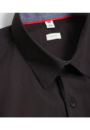 Camisa Para Hombre Manga Corta Con Bolsillo Color Negro Marca Ostu #60010697