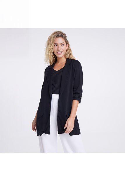 Chaqueta Para Mujer Desestructurada Color Negro Marca Ostu #40080148
