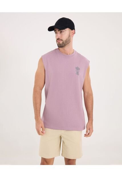 Camiseta Para Hombre Manga Sisa Cuello Redondo Color Morado Marca Ostu #60091794