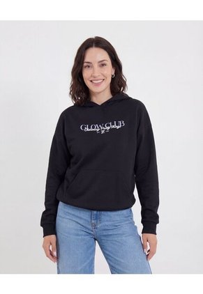 Buzo  Para Mujer Hoodie Color Negro Marca Ostu #40068217