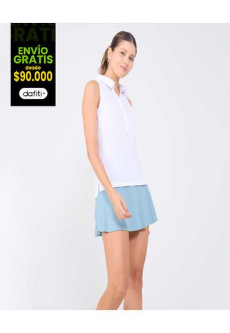 Polo Para Mujer Manga Sisa Color Blanco Marca Ostu #40110166 Ostu