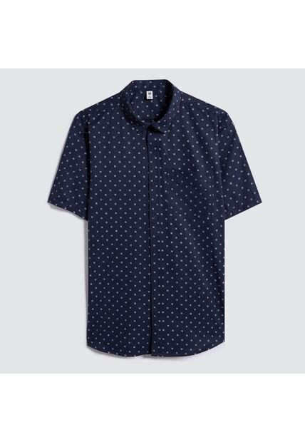 Camisa Para Hombre Manga Corta Con Bolsillo Color Azul  Marca Ostu #60010666