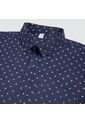 Camisa Para Hombre Manga Corta Con Bolsillo Color Azul  Marca Ostu #60010666 de Ostu