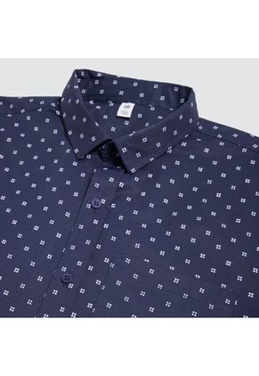 Camisa Para Hombre Manga Corta Con Bolsillo Color Azul  Marca Ostu #60010666